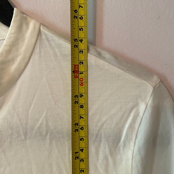 Eileen Fisher Women's size Large Petite White 100% Cotton Button Down Blouse - Picture 9 of 10